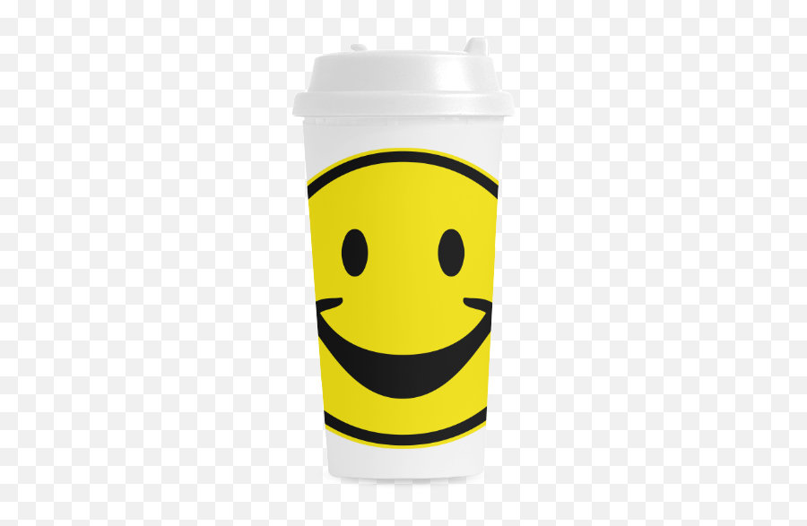 Happy People Double Wall Plastic Mug - Smiley Emoji,Iguana Emoji