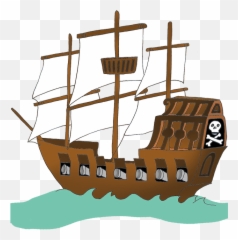 Pirate Ship Pirate Clip Art - Cartoon Pirate Ship Clipart Emoji,Ship Emoji