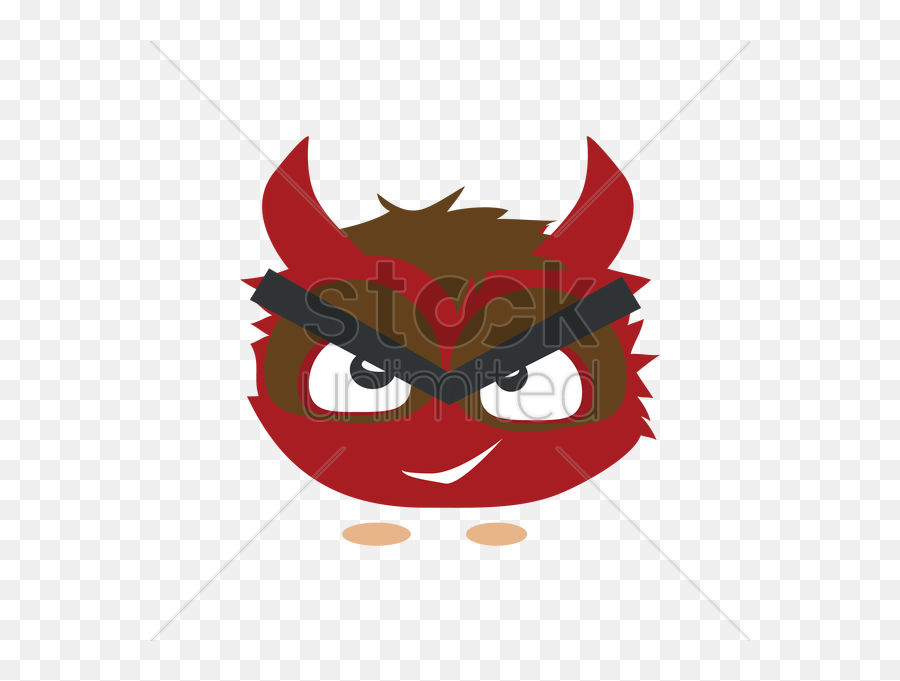 Devil Emoticon Vector Image - Illustration Emoji,Devil Emoticon