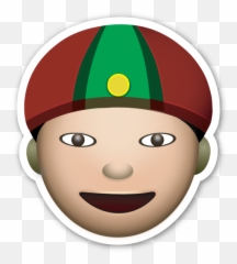 Man With Gua Pi Mao - Emoji,Emoji Pi