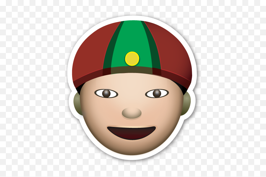 Man With Gua Pi Mao - Emoji,Emoji Pi