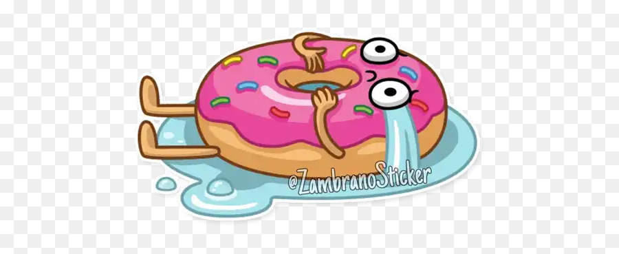 Donut Coffee Stickers For Whatsapp Emoji,Funnel Cake Emoji