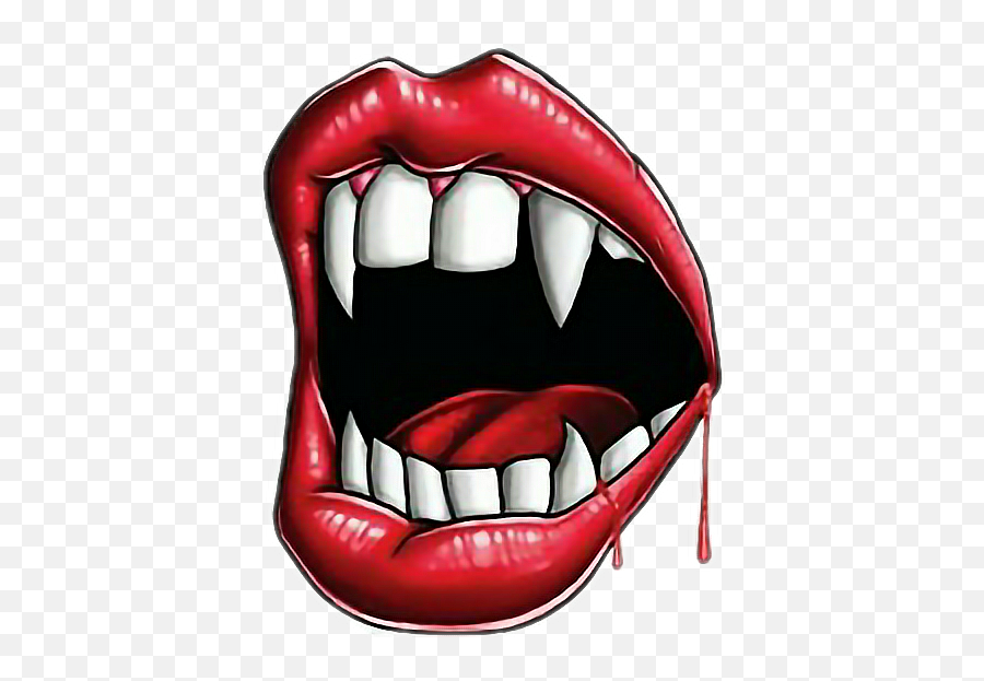 Fangs Mouth Vampire - Lethal Threat Decals Vampire Emoji,Fangs Emoji