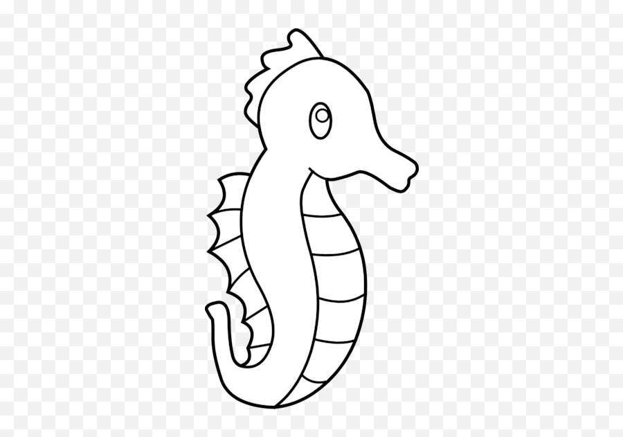 Seahorse Clipart Black And White Free Clipart Images 2 - Sea Horse Drawing Easy Emoji,Seahorse Emoji
