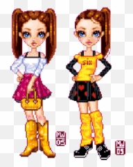 Top Animated Pixel Stickers For Android Ios - Cute Pixel Art Dolls Emoji,Cowgirl Emoji