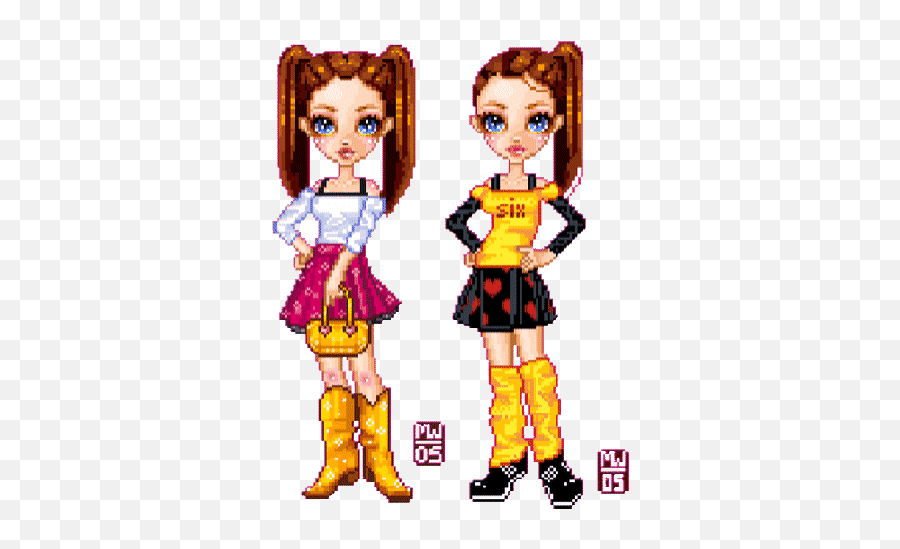 Top Animated Pixel Stickers For Android Ios - Cute Pixel Art Dolls Emoji,Cowgirl Emoji