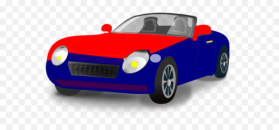 Sports Car Roadster Racing Car - Red And Blue Car Cartoon Emoji,Fast Car Emoji