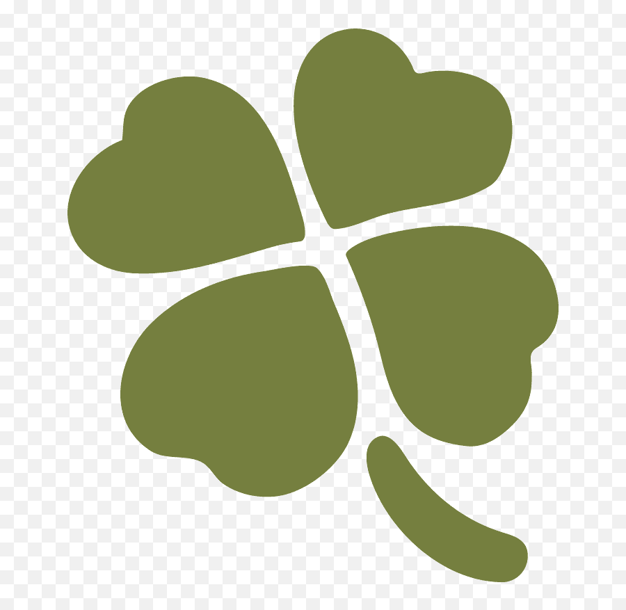 Four Leaf Clover Emoji Clipart - Emoticon Trebol 4 Hojas,Four Leaf Clover Emoji