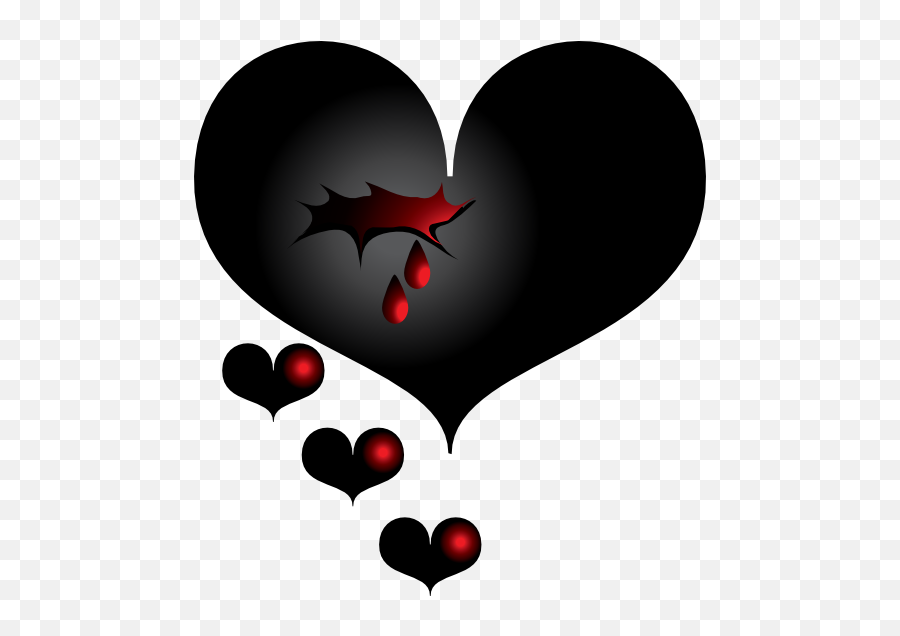 Black Heart Png - Black Broken Heart Png Transparent Emoji,Broken Heart Emoji Transparent