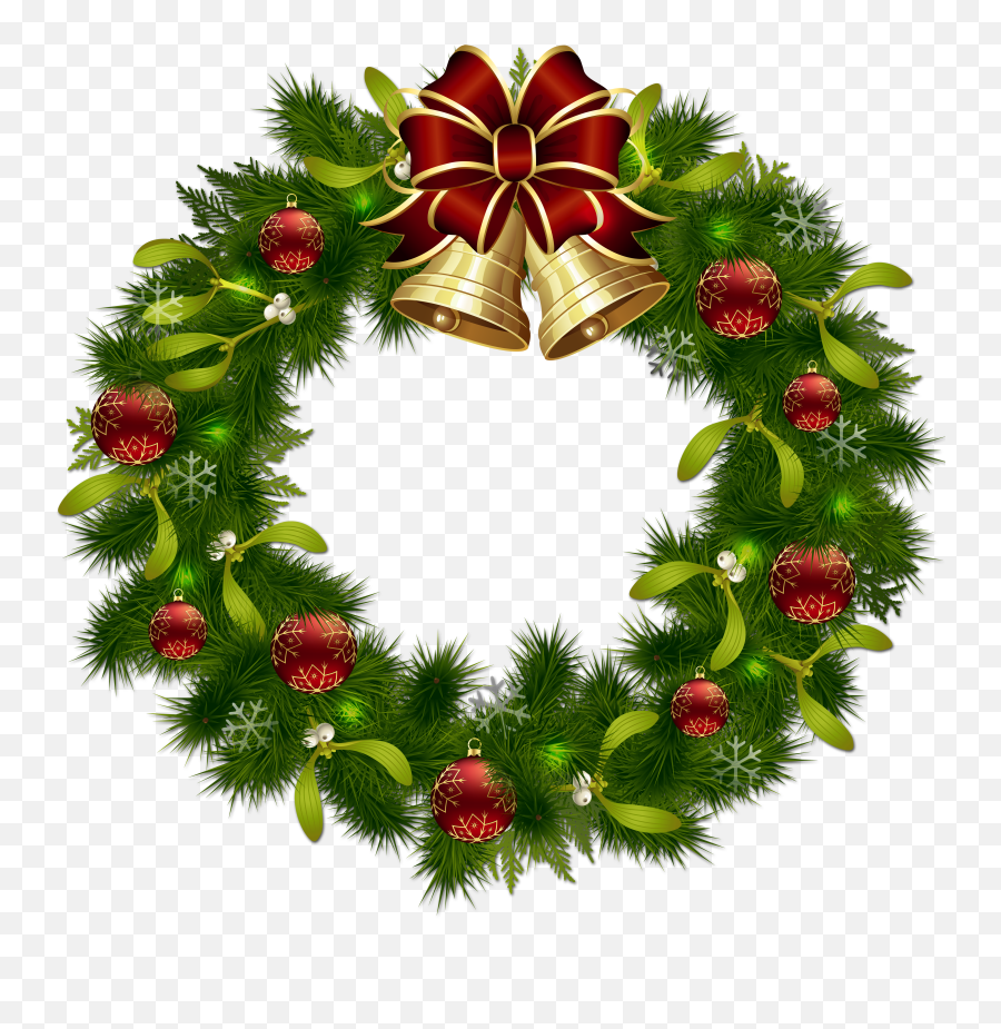 Transparent Christmas Pinecone Wreath - Transparent Christmas Wreath Clipart Emoji,Wreath Emoji
