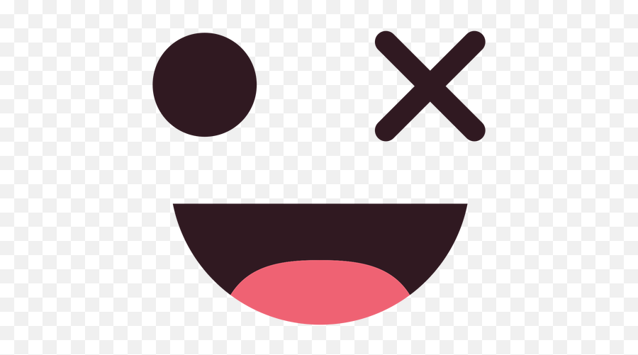 Simple Wink Emoticon Face - Circle Emoji,Wink Emoticon