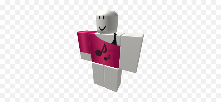 Pink Musical Note Top - Thanos Armor T Shirt Roblox Emoji,Musical Note Emoticon