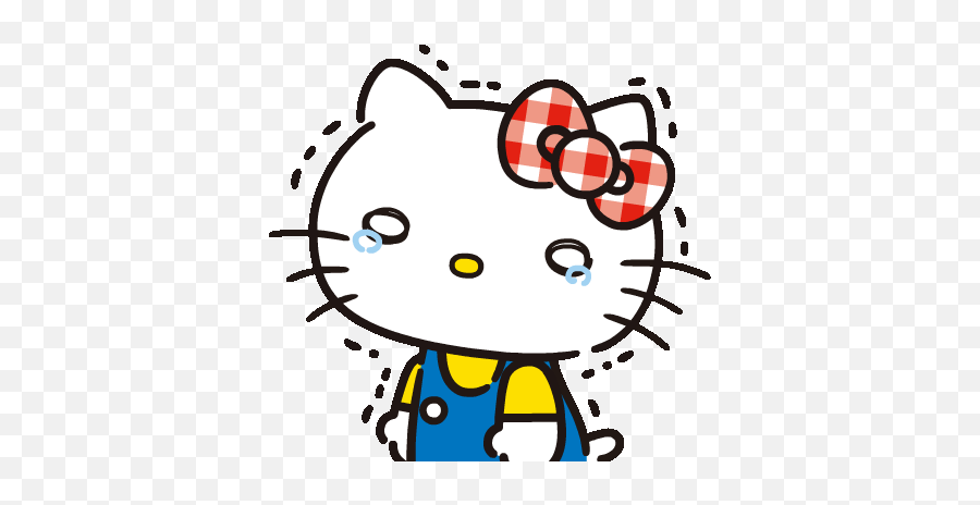 Pin - Crying Hello Kitty Gif Emoji,Kawaii Emoticon