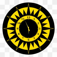 Scripted Abstract Sun Clock - Kazi Nazrul University Logo Emoji