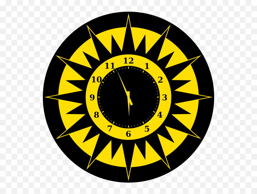 Scripted Abstract Sun Clock - Kazi Nazrul University Logo Emoji,Steam Emoticon Art Maker