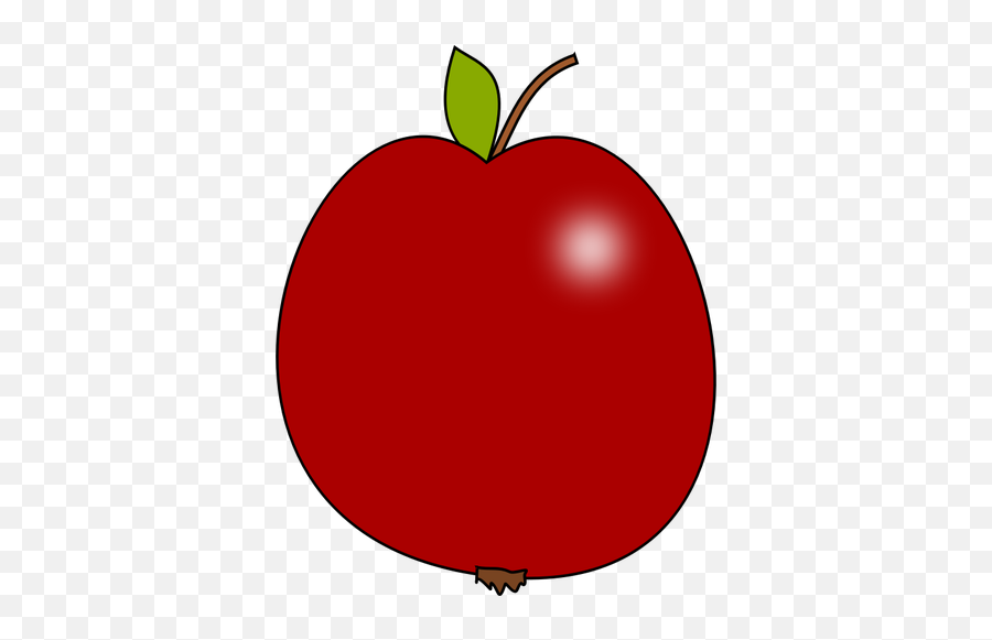 Vector Clip Art Of Tomato Colour Apple - Clip Art Of Apple Hd Emoji,Apple Emoji Flags