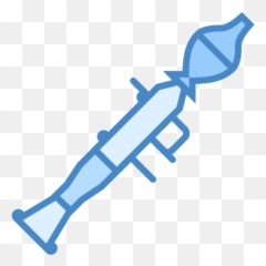 Blue Bazooka Vector Icon - Rpg Clipart Emoji