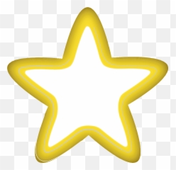 Clipart Stars Line Transparent - Gold Outlined Black Png Emoji