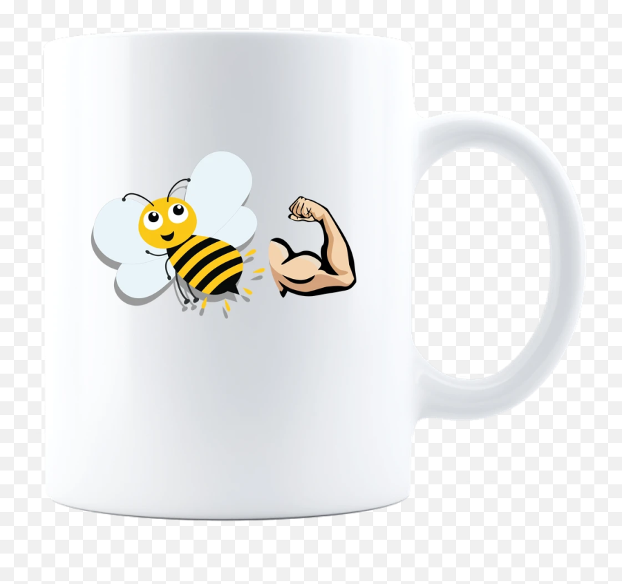 Bee Strong Coffee Mug - Coffee Cup Emoji,Coffee Emoji Png
