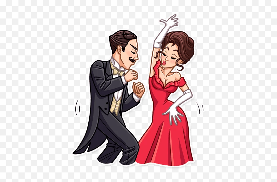Such A Gentleman - Telegram Sticker Cartoon Emoji,Salsa Lady Emoji