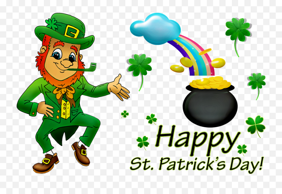 Happy St Patricks Day Leprechaun - Happy St Day Emoji,Pot Of Gold Emoji