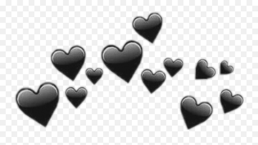 Black Heart Png - Snapchat Black Heart Filter Emoji,Crown Emoji