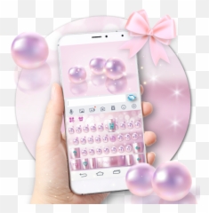 Pink Luxury Pearl Keyboard Theme - Apps on Google Play Mobile Phone Emoji