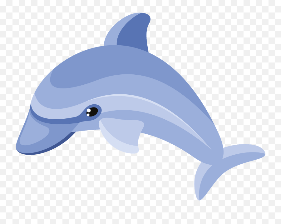 Blue Dolphin Clipart - Common Bottlenose Dolphin Emoji,Dolphin Emoji