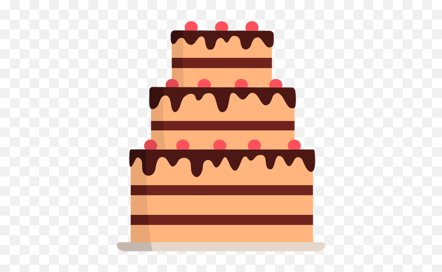 Three Layered Cake Flat - Transparent Png U0026 Svg Vector File Pastel De Tres Capas Emoji,Facebook Cake Emoji