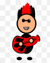 Rock Star With Guitar PNG SVG Clip art for Web - Download Emoji