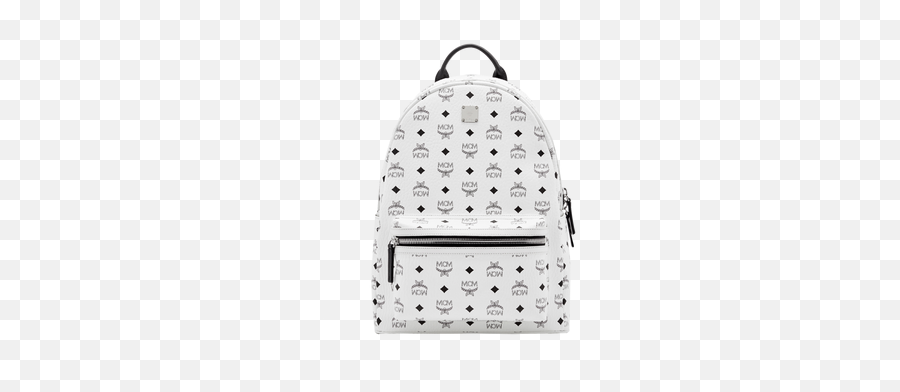 Stark Side Studs Backpack In Visetos - Mens White Mcm Bag Emoji,Black Emoji Backpack