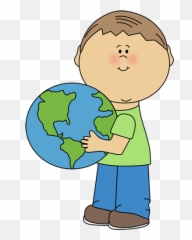Earth Day Clip Art - Kid Holding Clipart Emoji