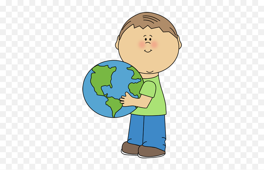 Earth Day Clip Art - Kid Holding Earth Clipart Emoji,Emoji Girl Magnifying Glass Earth