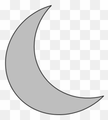 Crescent - Silver Moon Cartoon Emoji