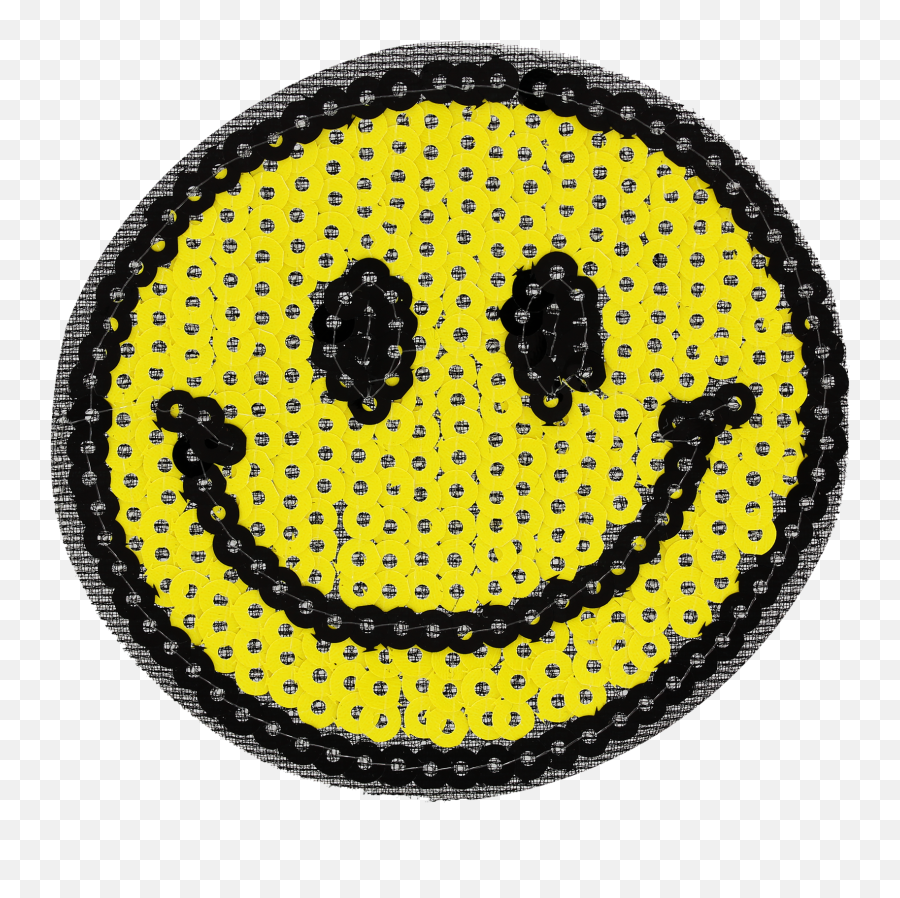 Sequins Big Smiley Face Patch - Rotolight Emoji,Emoticon Shortcuts