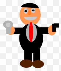 Gangster Mafia Man - Cartoon Spy Clipart Emoji