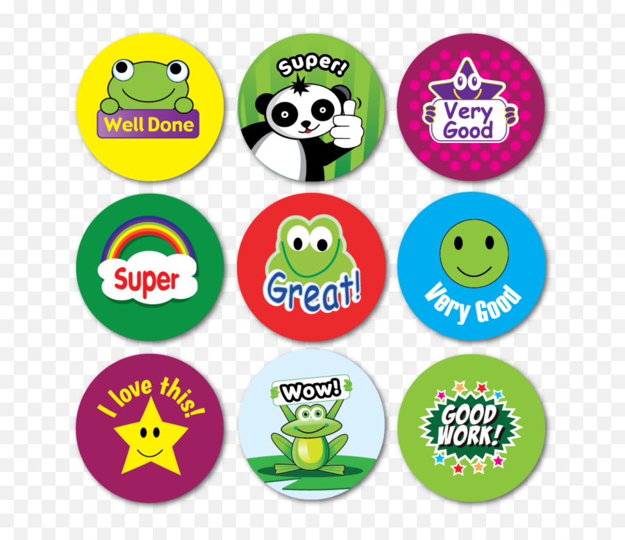 Mini Sticker Variety Pack - Teen Titans Topper Cupcake Emoji,Praise Emoticon