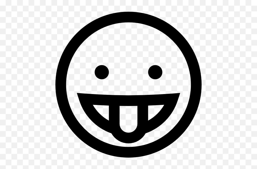 Tongue Emoticons Emoji Feelings Smileys Icon - Emoji In Love Black And White,Tounge Emoji