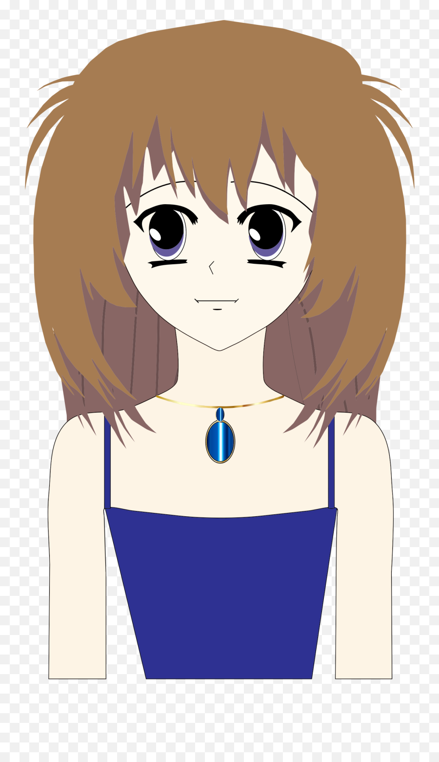 Teenage Anime Girl Vector Clipart Image - Girl Teen Anime Cartoon Emoji,Secret Agent Emoji