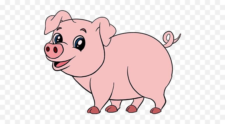 Clipart Money Pig Transparent - Pig Cartoon Transparent Background Emoji,Pig Money Emoji