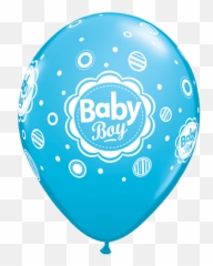 6 x 11 Robinu0027s Egg Blue Baby Girl Dots Qualatex Latex - Boy Balloon Emoji