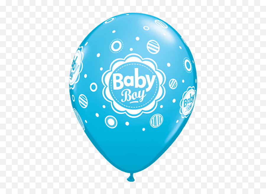 6 X 11 Robinu0027s Egg Blue Baby Girl Dots Qualatex Latex - Baby Boy Latex Balloon Emoji,Blindfold Emoji