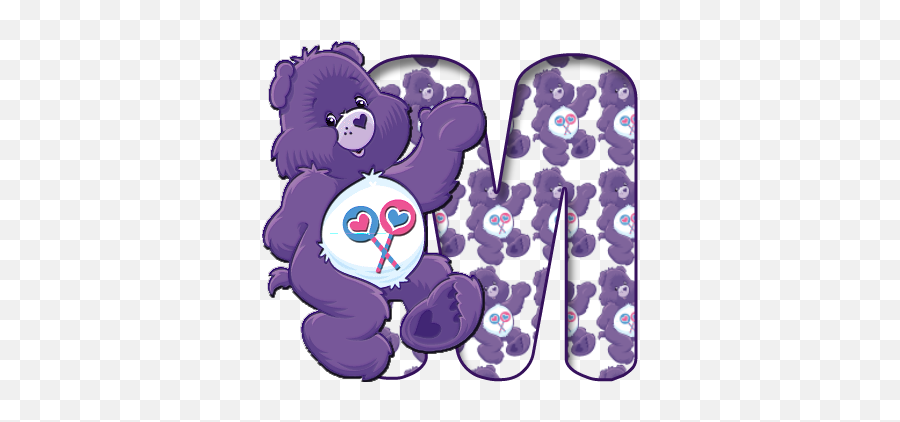 Alfabeto Morado De Care Bears Ositos Cariñositos - Oh My Letra De Los Osos Cariñosos Emoji,Bizcochos De Emoji