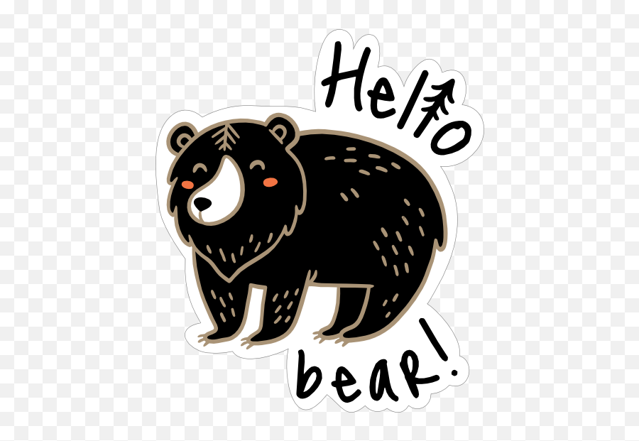 Hello Bear Camping Sticker - Camping Sticker Emoji,Bear Fire Emoji