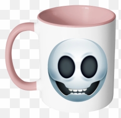 Emoji Skull Accent Mug - Mug,Coffee Emoji Png