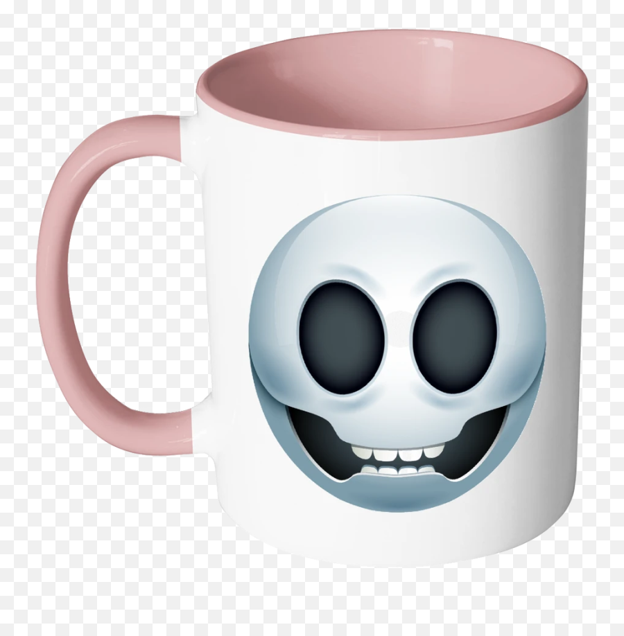 Emoji Skull Accent Mug - Mug,Coffee Emoji Png