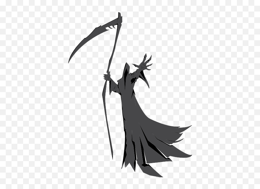Grim Reaper Illustration - Draw A Scythe Grim Reaper Emoji,Grim Reaper Emoji