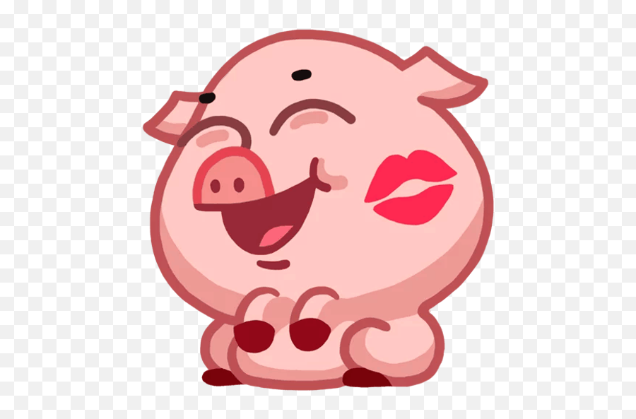 Wastickerapps Cute Animals Stickers - Pig Stickers Telegram Emoji,Miss Piggy Emoji