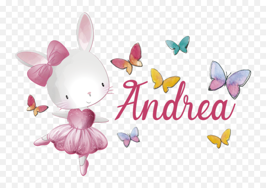 Girl Dancing Ballet With Name Illustration Decal - Conejita Bailarina Emoji,Dancing Girls Emoji