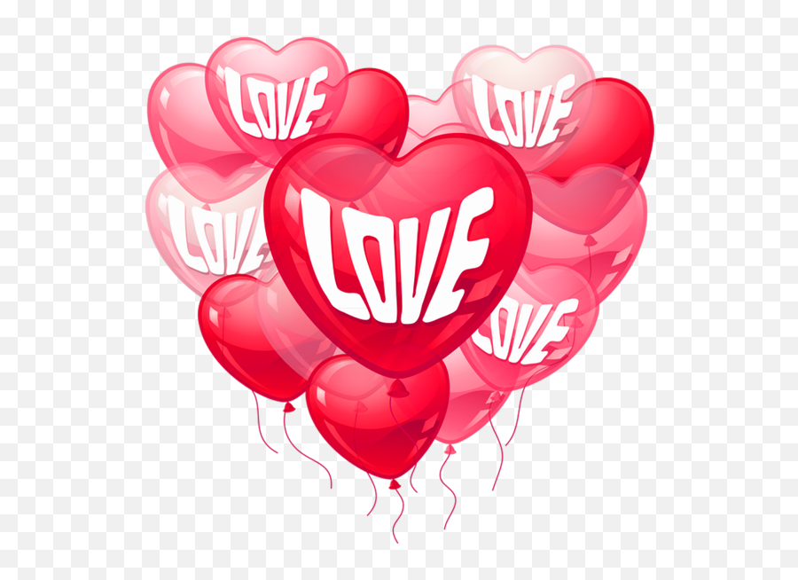 Love Heart Baloons Png Clipart Picture - Transparent Background Valentines Day Png Emoji,Valentines Day Emoji
